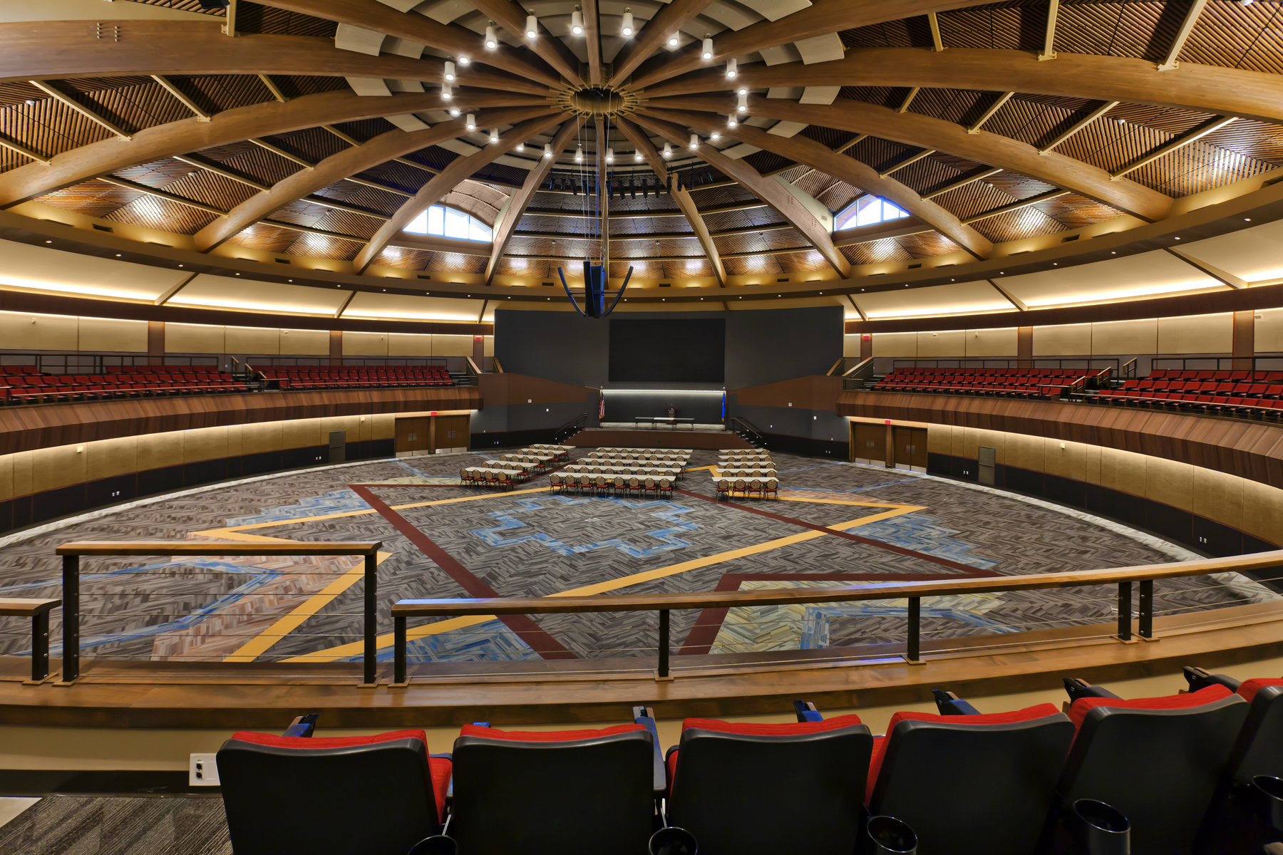 Interior of a Tribal cultural and community gathering space